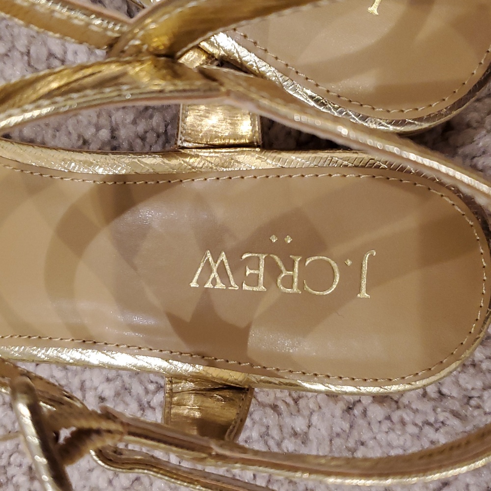 J CREW Gold Strappy Sandals - Picture 9 of 12